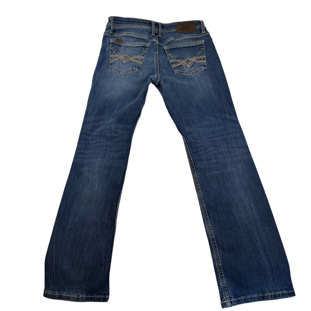 BKE Jake Straight Mens Jeans 33x32 Medium Wash Blue Denim Durable Stretch
